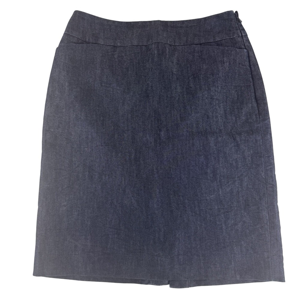 Halogen Pencil Skirt Women 2 Blue Denim Style Professional Workwear‎ Indigo